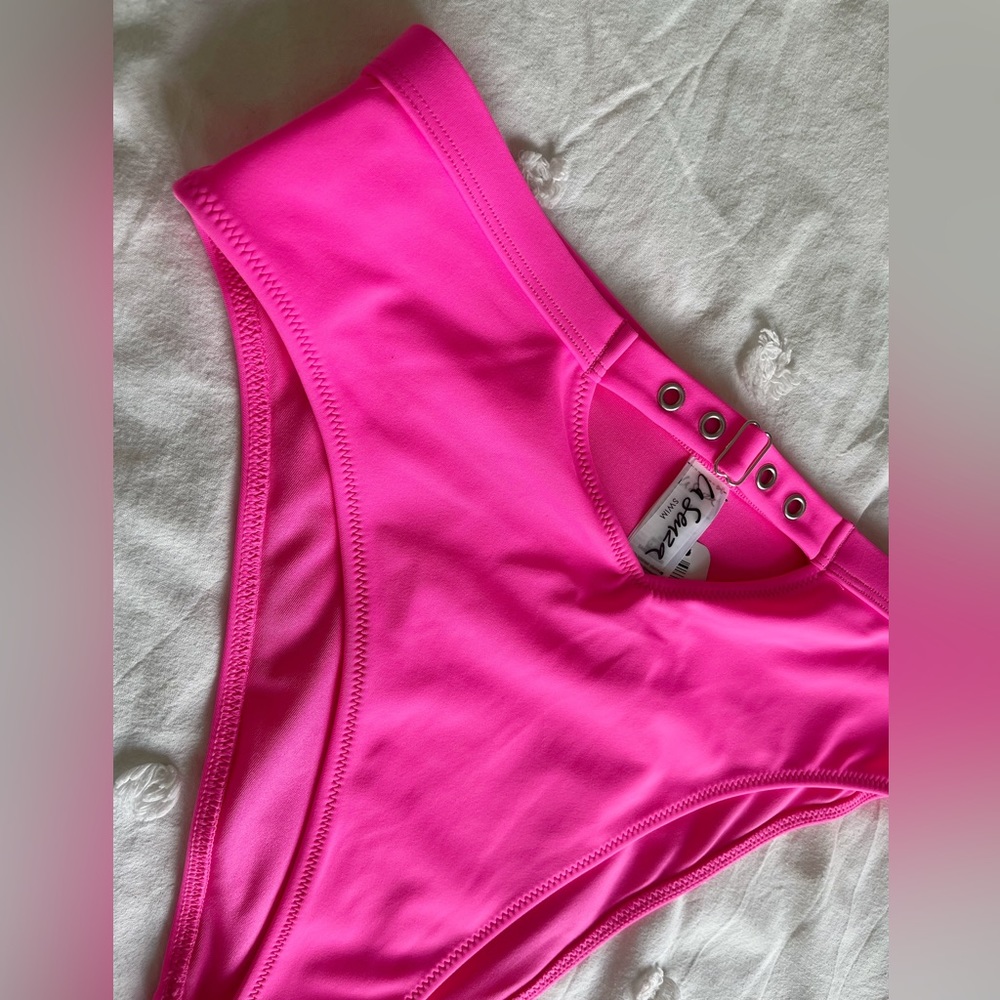 NEW La Senza High Waist Hot Pink Bikini Bottoms